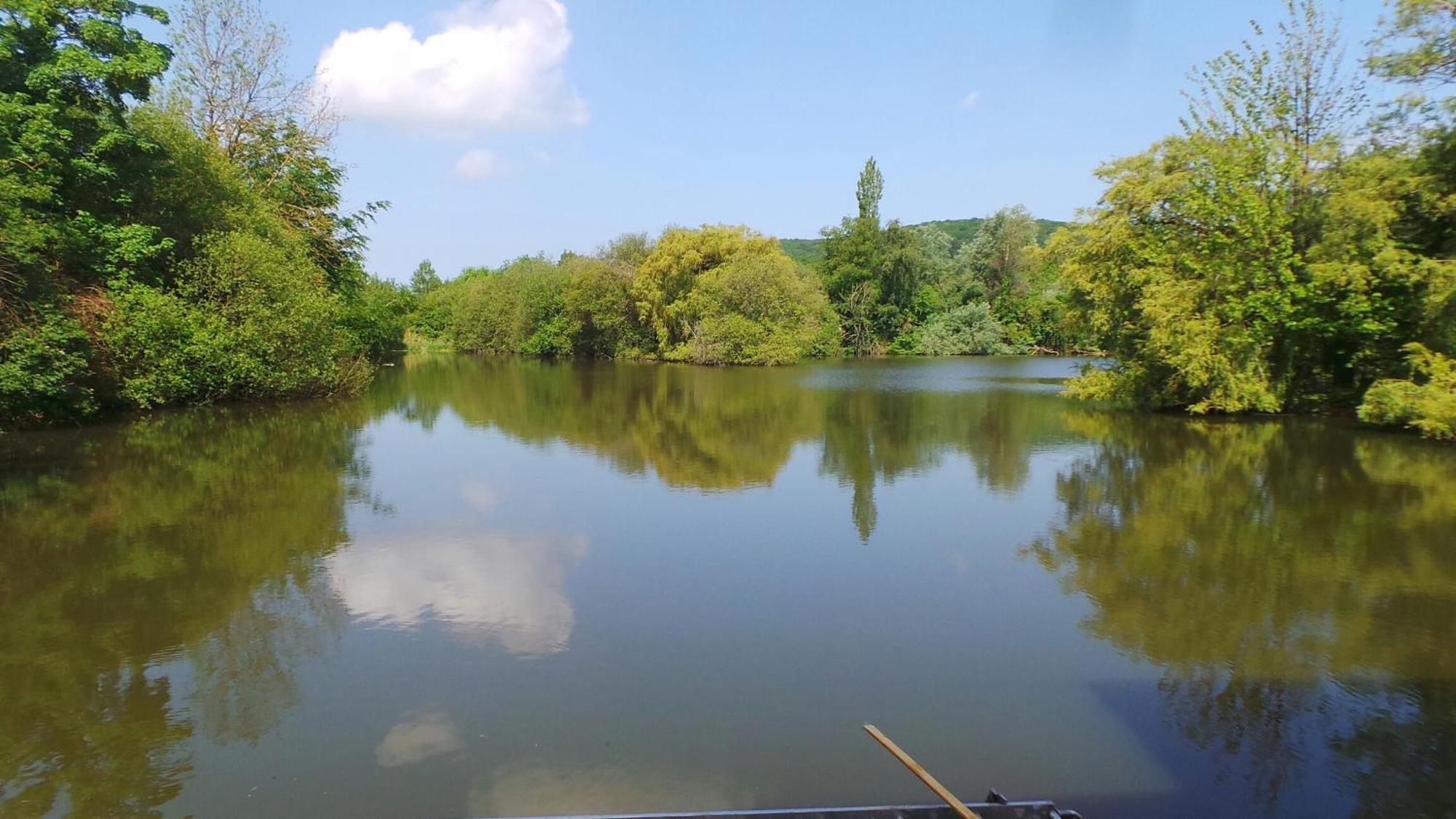 Cabanes Flottantes Et Gites Au Fil De L'Eau Colleville Bagian luar foto